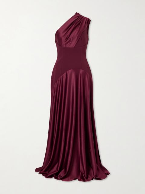SOLACE LONDON Gabriela Pleated Satin Gown
