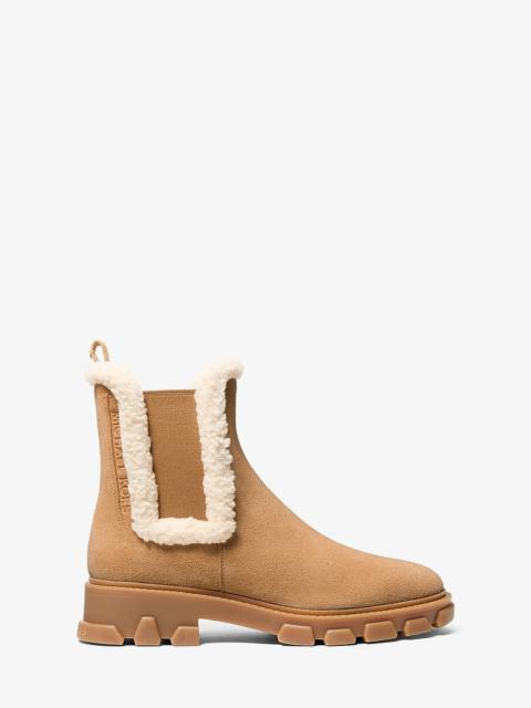 MICHAEL KORS Ridley Suede and Faux Shearling Boot