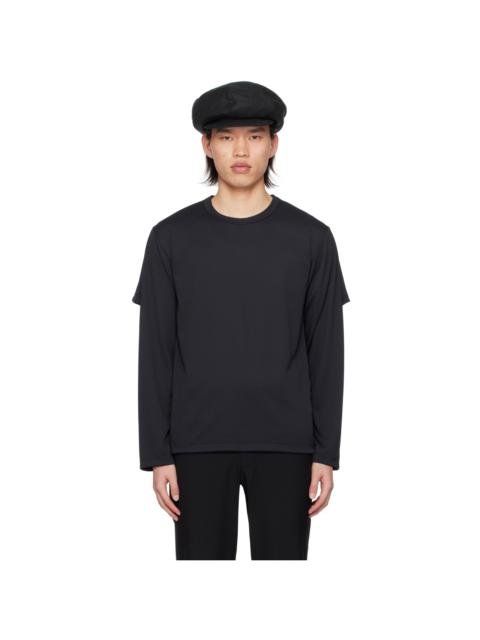 Black Layered Long Sleeve T-Shirt