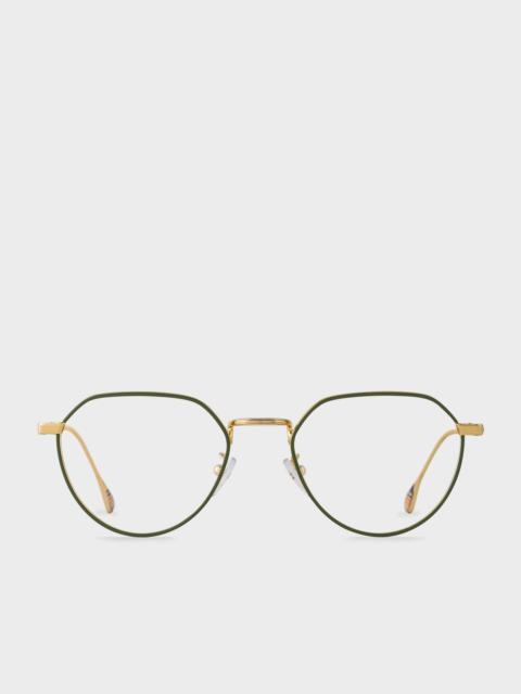 Paul Smith Gold & Green 'Fisher' Spectacles