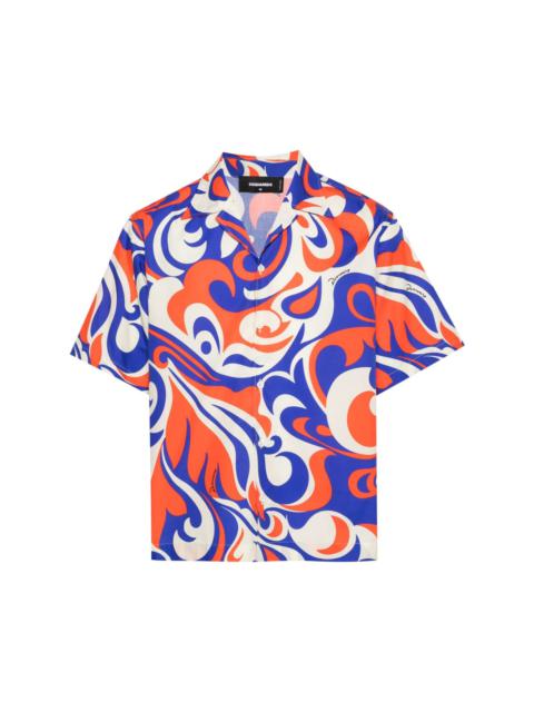 DSQUARED2 abstract-print shirt