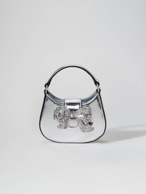 self-portrait Silver Crescent Bow Micro Bag