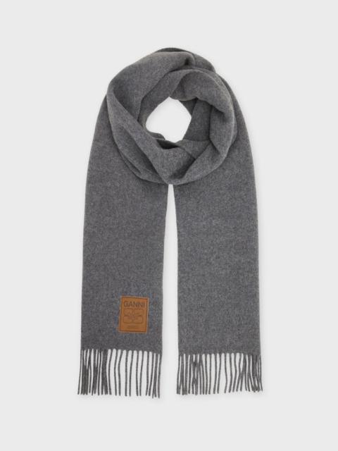 GANNI Scarf Double Face Wool  Paloma melange ONESIZE