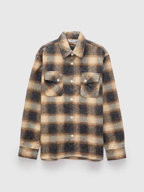 3sixteen Crosscut Flannel in Ecru Brown
