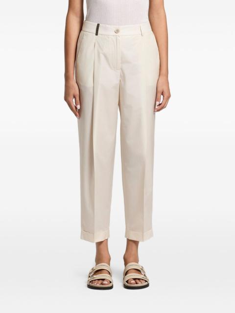 PESERICO pleated turn-up trousers