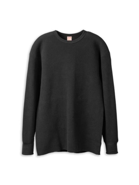 The Real McCoys The Real McCoy's Ballpark Waffle Thermal Shirt Black