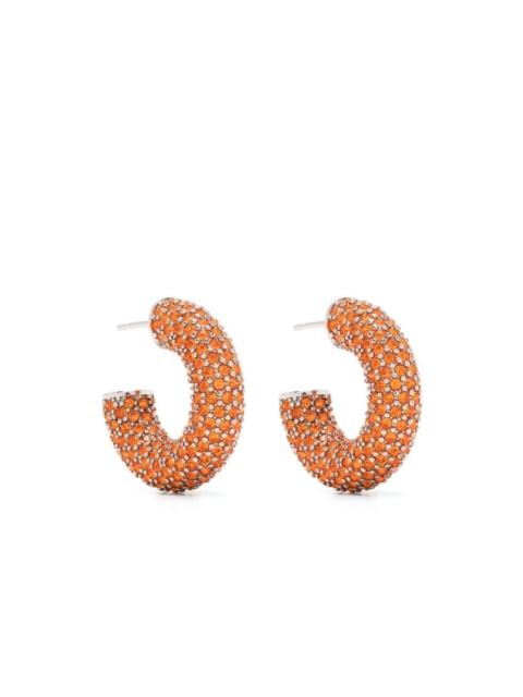 Amina Muaddi crystal-embellished hoop earrings