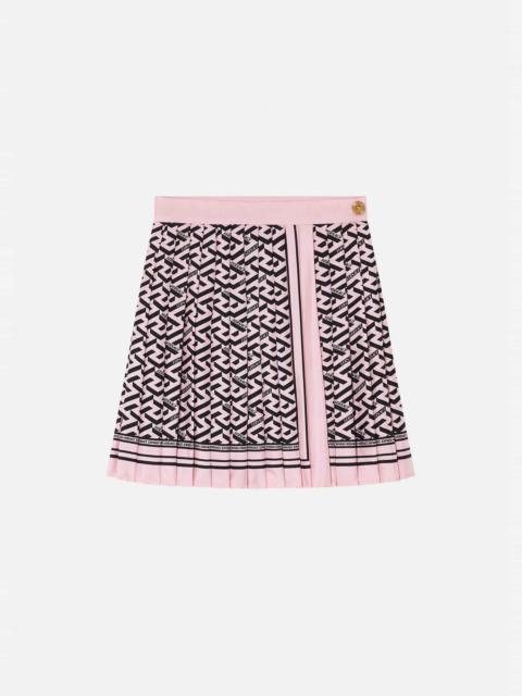 VERSACE Pleated La Greca Skirt