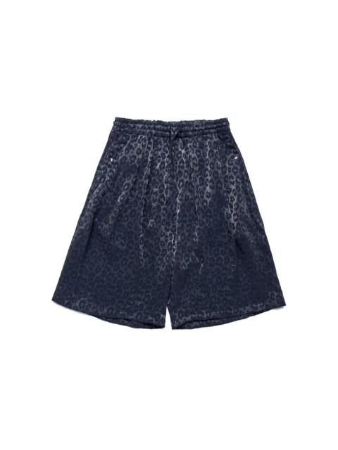 NEEDLES String Cowboy H.D. Short Rayon Leopard Jacquard - Navy