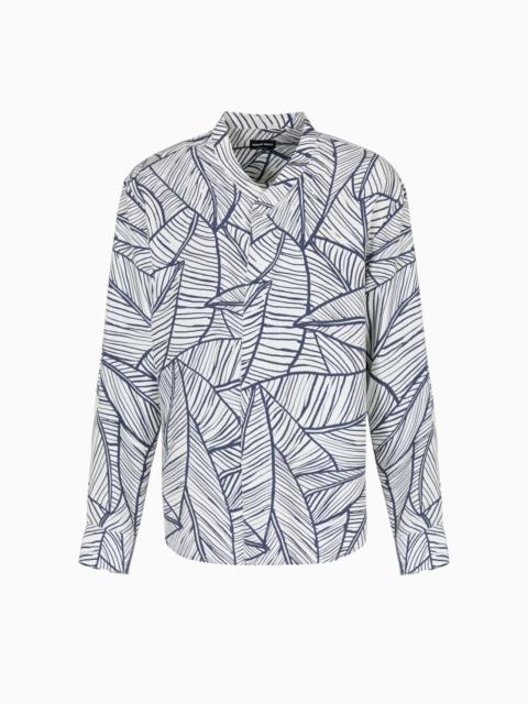 GIORGIO ARMANI SHIRT IN PRINTED SILK HABOTAI