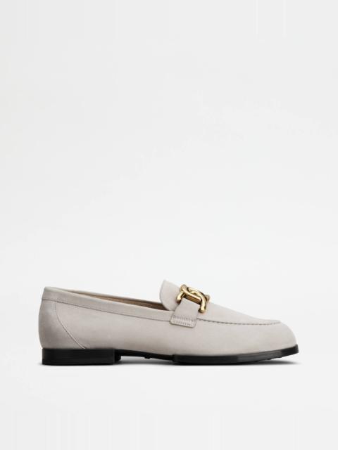 Tod's KATE LOAFERS IN SUEDE - GREY