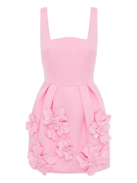 LEO LIN Piper floral-detail square-neck mini dress