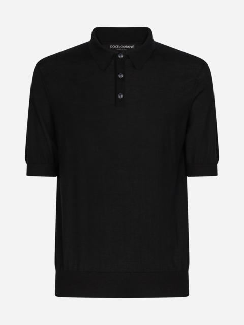 Extra-fine cashmere polo-shirt