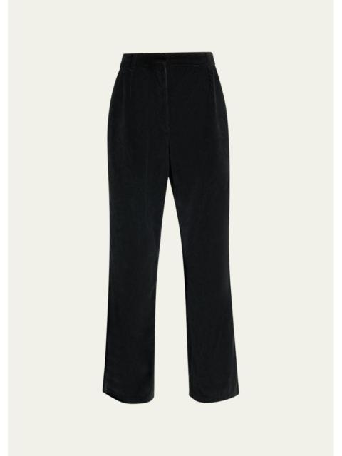 The Row Adler Corduroy Pleated Relaxed-Leg Pants