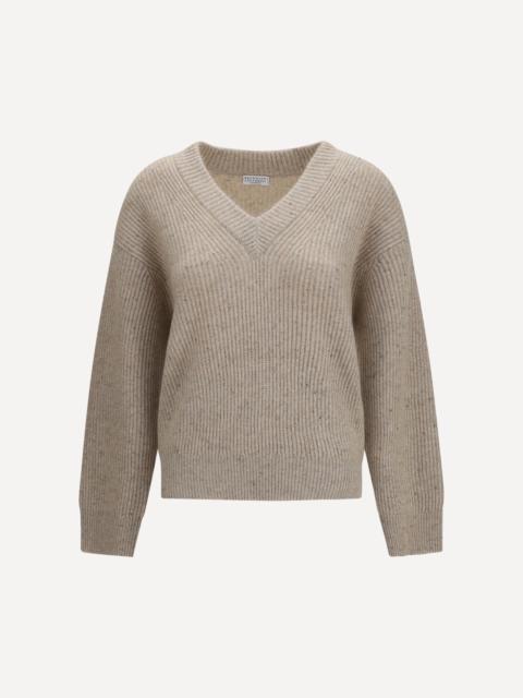 Brunello Cucinelli Cashmere and mohair V-neck Sweater