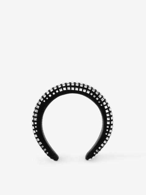 Burberry Crystal Detail Velvet Hairband