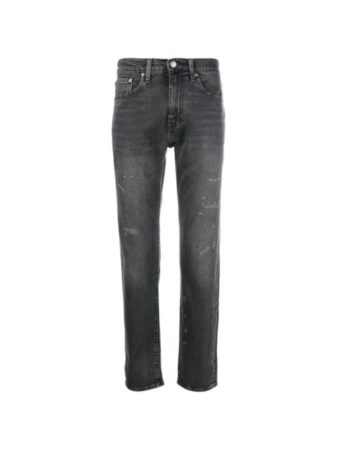 distressed straight leg jeans