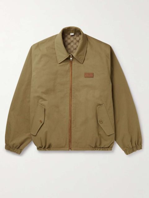GUCCI Reversible Suede-Trimmed Ripstop and Cotton-Blend Blouson Jacket
