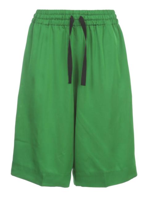 Dries Van Noten Dries Van Noten Woman`s green viscose shorts
