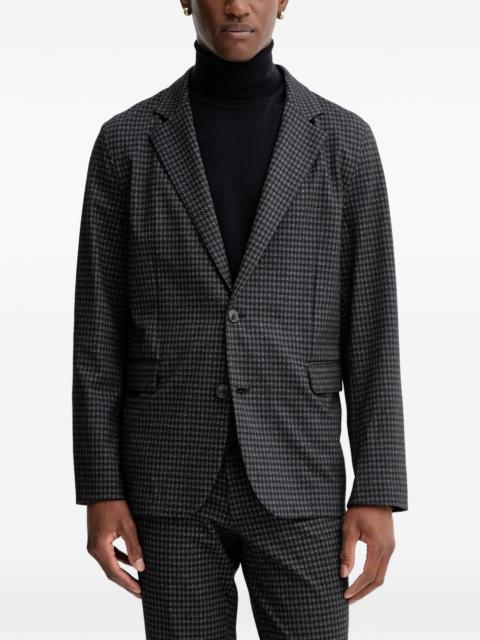 HUGO houndstooth-pattern single-breasted suit