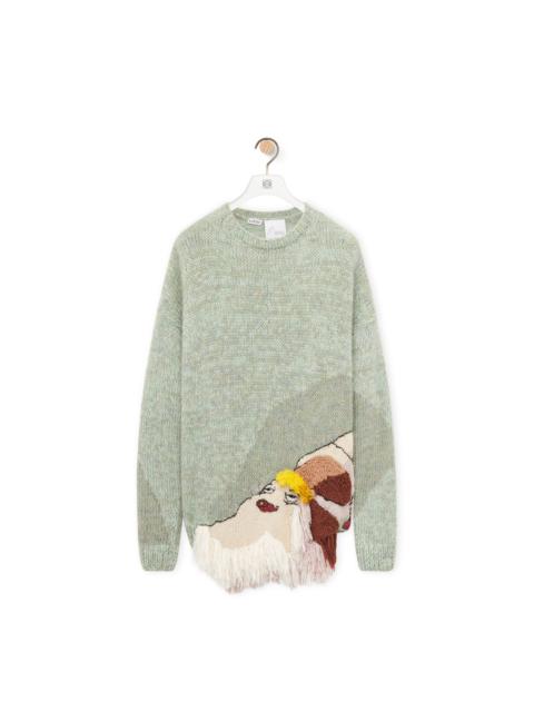 Loewe Heen embroidered sweater in wool