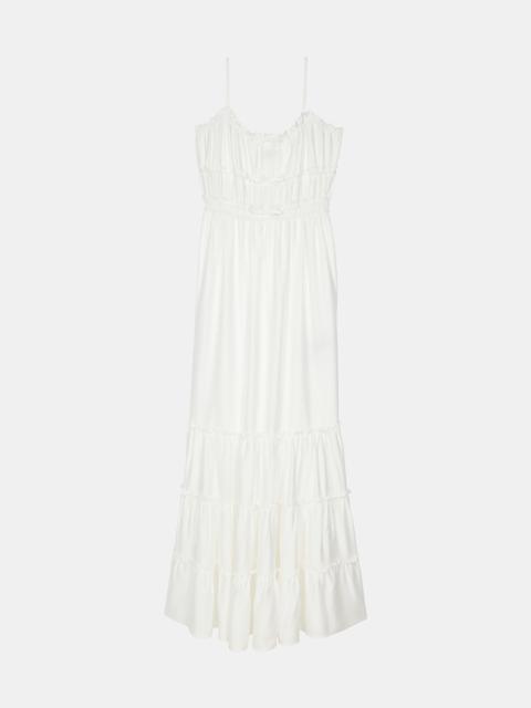 The Kooples LONG WHITE DRESS WITH BOWS