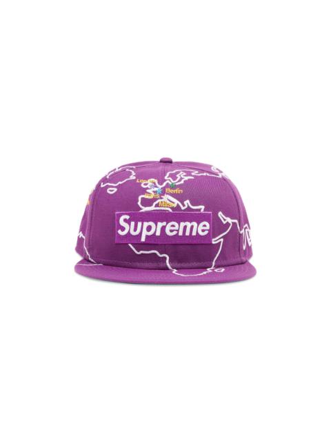 Supreme Supreme Worldwide Box Logo New Era 'Purple'