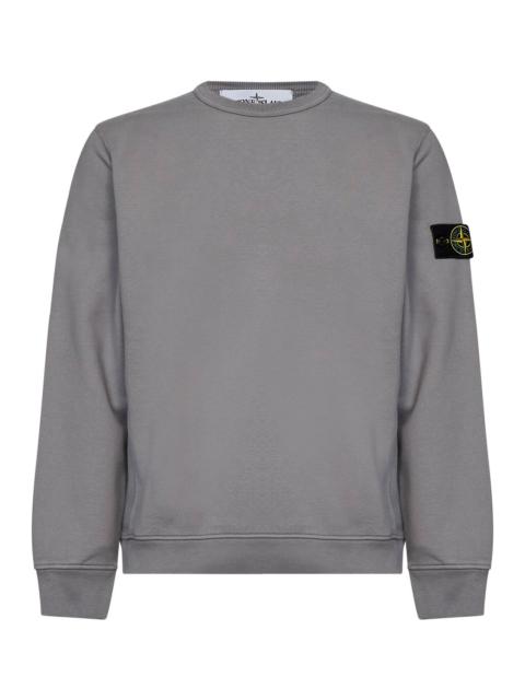 Stone Island Grey organic stretch cotton crewneck sweatshirt