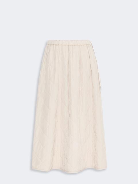 WEEKEND Max Mara BRIOSE Technical plain-weave fabric flared skirt - IVORY