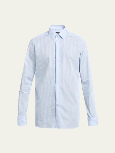 TOM FORD Men's Cotton Multi-Stripe French Cuff Sport Shirt