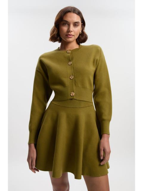 KAREN MILLEN Compact Yarn Cropped Knitted Cardi