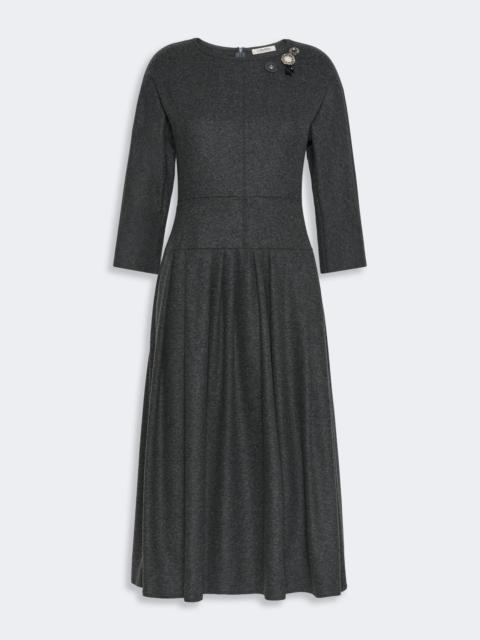 'S Max Mara TANIA Flannel jersey midi dress - DARK GREY