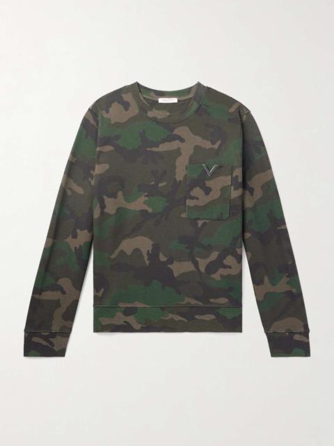 Logo-Appliquèd Camouflage-Print Cotton-Blend Jersey Sweatshirt