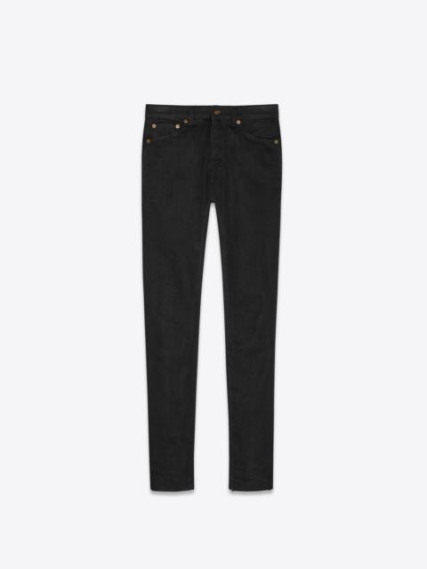 skinny-fit jeans in used black stretch denim