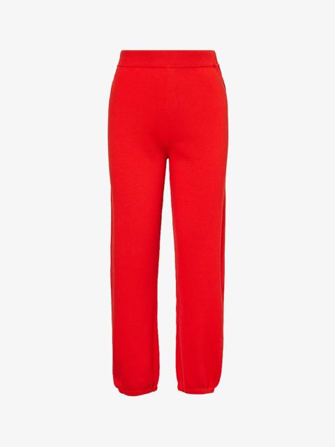 SIMKHAI Relaxed-fit cotton and cashmere-blend trousers