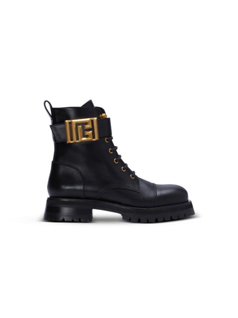 Balmain Charlie leather ranger boots