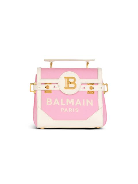 Balmain B-Buzz 23 canvas and leather bag