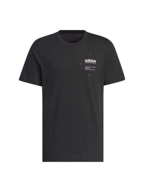 adidas Small Linear Logo T-Shirt 'Black' JI9076