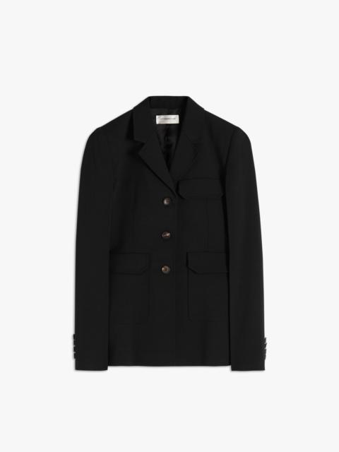 Three Button Single-Breasted Jacket in Black