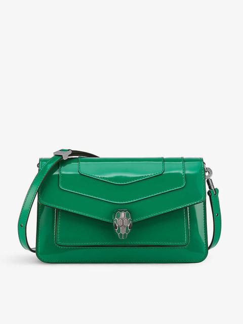 Serpenti Forever East-West leather shoulder bag