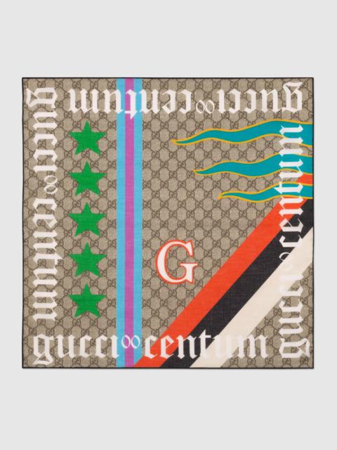 GUCCI 'Gucci Centum' print scarf