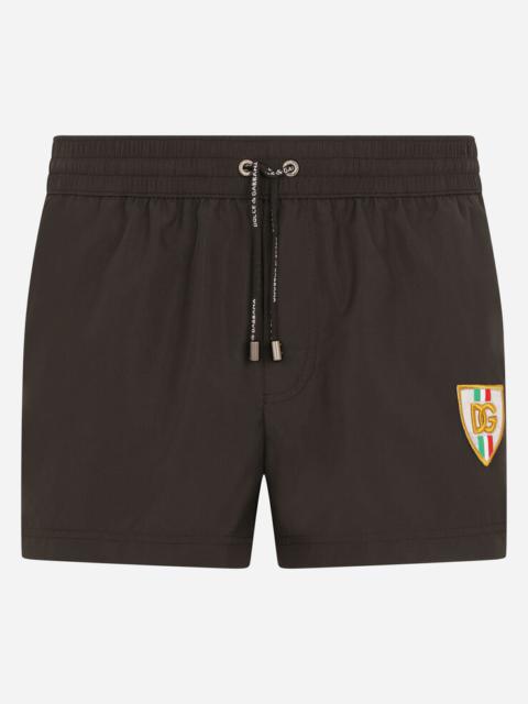 Dolce & Gabbana Short swim trunks with DG patch