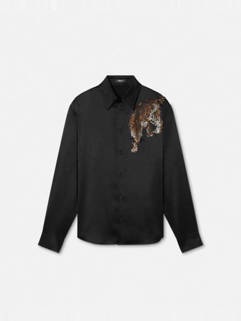 VERSACE Crystal Versace Leopard Shirt