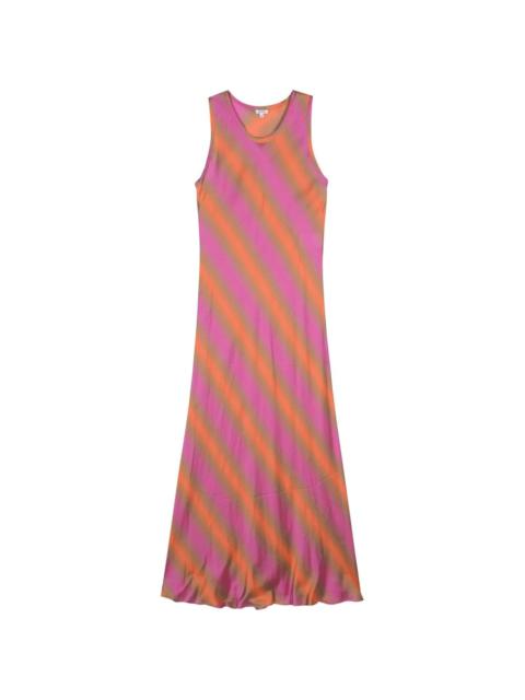 striped slip maxi dress