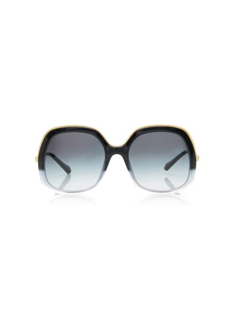Chloé Leia Square-Frame Acetate Sunglasses blue