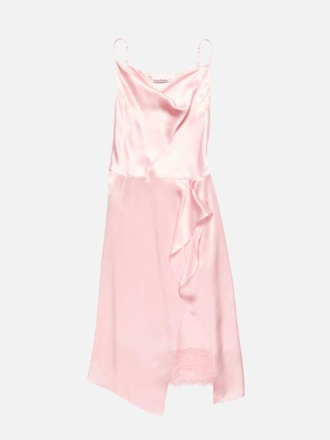 Acne Studios Shiny satin slip dress - Light pink