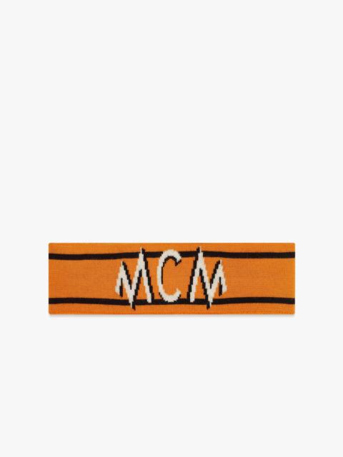MCM Intarsia Logo Wool Headband