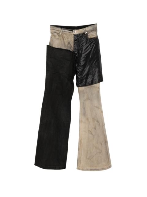 Rick Owens DRKSHDW panelled faded-effect jeans