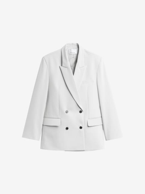 The Frankie Shop Leven Double-Breasted Blazer - Light Grey
