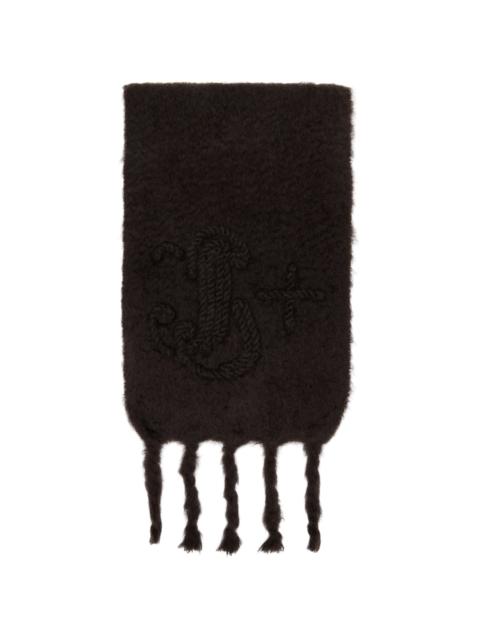 Jil Sander Brown Mohair Scarf